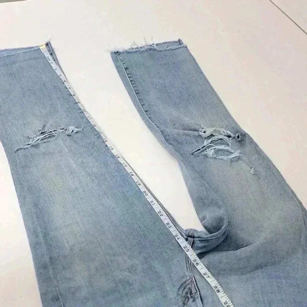 Mother Denim Insider Crop Step Fray in Chatterbox